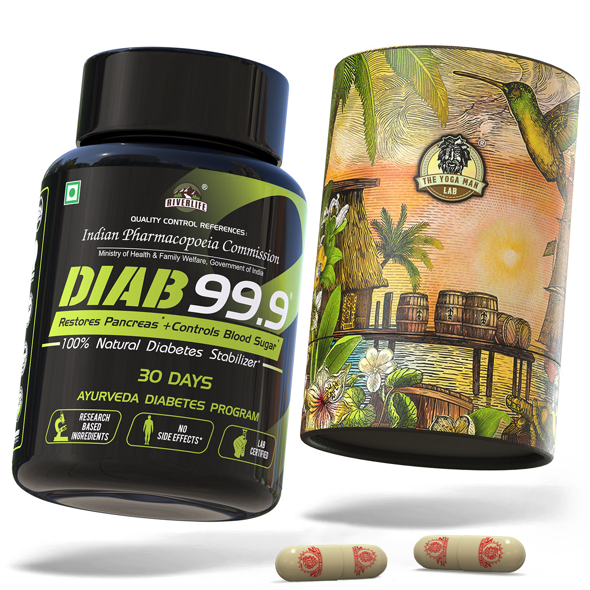 Diab 99.9 Type-2 Ayurvedic Sugar Reversal Program | Get Free Doctor & Dietitian Reversal Consultation | 100% Natural Health Care > Metabolic Health > Diabetes > Supplement > Ayurvedic Diabetes Reversal The Yoga Man Lab   