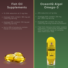 AlgaeIQ Omega-3 with 895mg DHA | Plant Based, Vegan & Natural | Higest Absorption Formula | No Heavy Metals