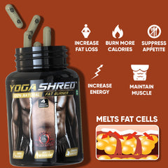 Yoga Shred (Men) Daily Thermogenic Fat Burning Supplement, Appetite Suppressant & Energy Booster 60 Capsules 30 Days Programme Health Care > Weight Loss > Fat Burner > Men > Supplement > Ayurvedic Fat Loss The Yoga Man Lab   