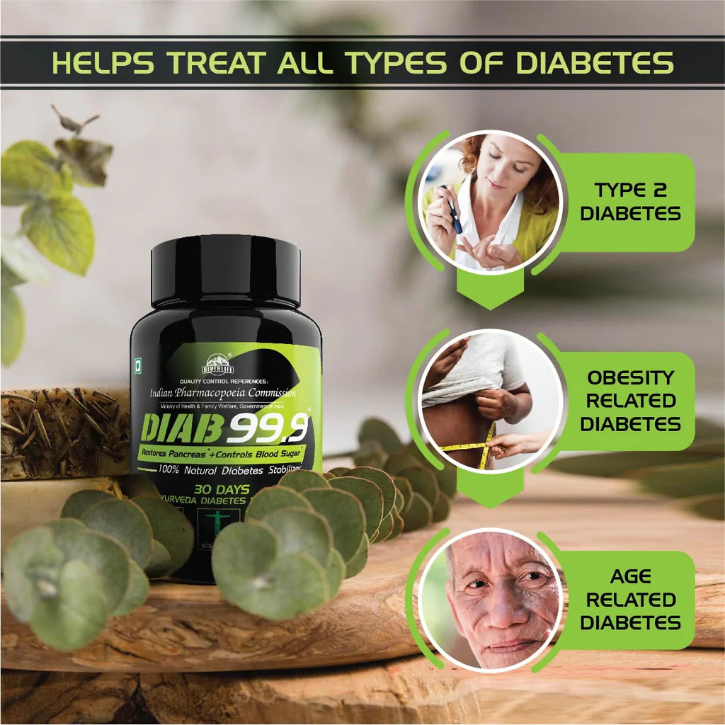 Diab 99.9 Type-2 Ayurvedic Sugar Reversal Program | Get Free Doctor & Dietitian Reversal Consultation | 100% Natural Health Care > Metabolic Health > Diabetes > Supplement > Ayurvedic Diabetes Reversal The Yoga Man Lab   