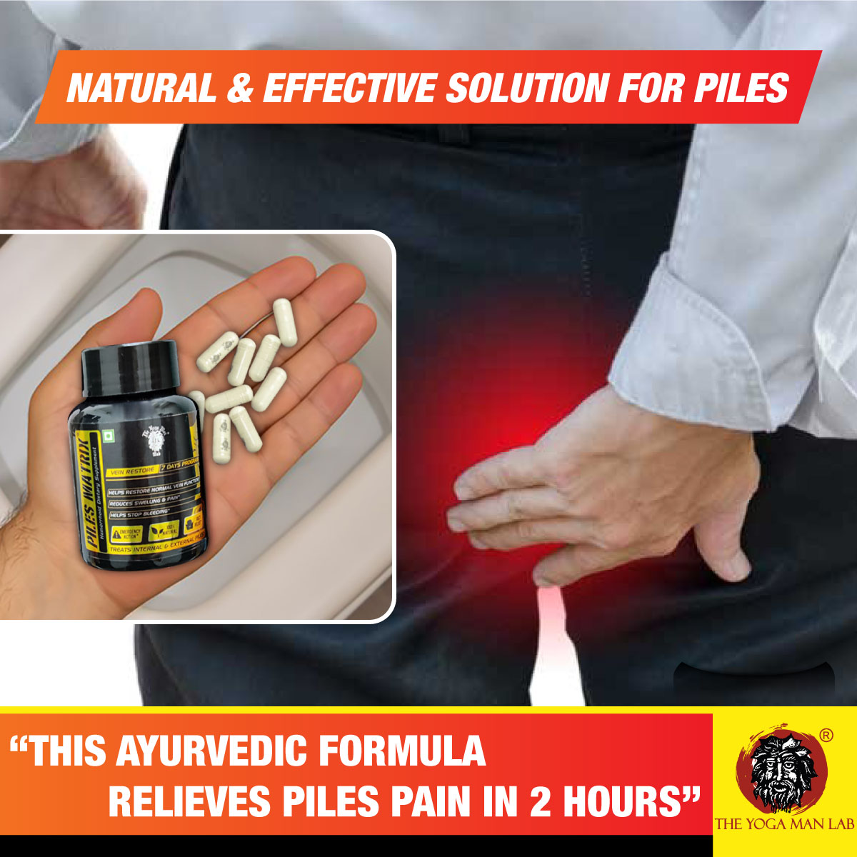 PILES MATRIX Vein Restore Ayurvedic Medicine | Stops Bleeding, Relieves Pain & Itching | 100% Natural Health Care > Gut Health > Piles > Medicine > Ayurvedic Piles Treatment The Yoga Man Lab   