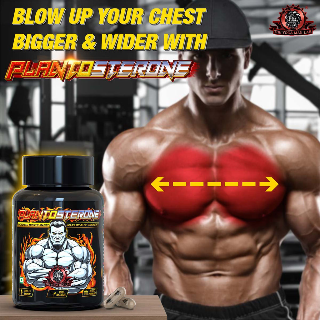 PLANTOSTERONE - Muscle Building & Testo-Boosting Ayurvedic Supplement | Helps Gain Muscle Size & Weight, with Increase in Sexual Drive | 100% Natural Health Care > Muscle Building > Muscle Growth > Supplement > Ayurvedic Weight Gain The Yoga Man Lab   