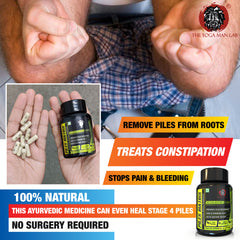 PILES MATRIX - RECTUM RESTORE Ayurvedic Supplement | Shrink Piles Lumps & Mass and Treats Constipation | 100% Natural Health Care > Gut Health > Piles > Medicine > Ayurvedic Piles Treatment The Yoga Man Lab   