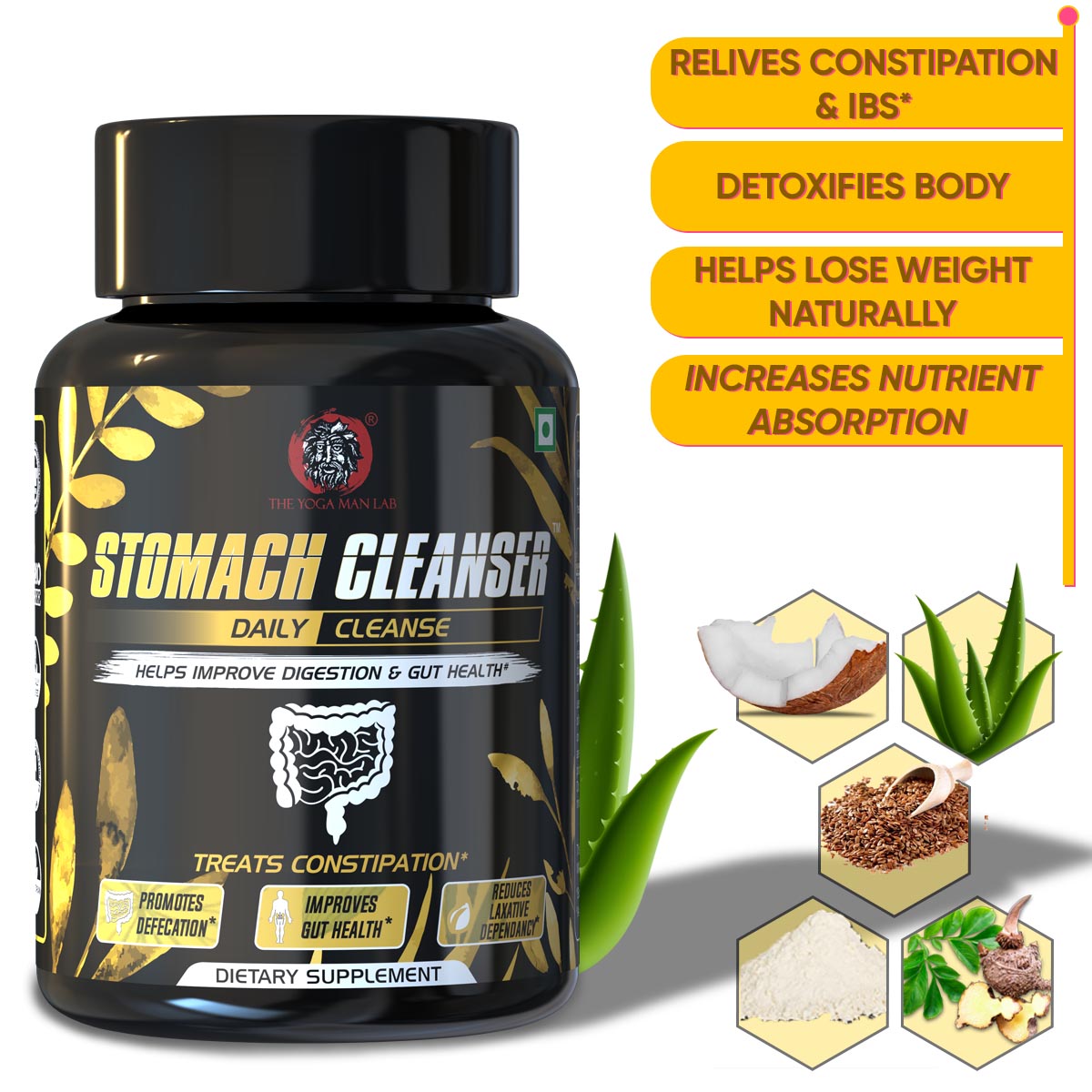 STOMACH CLEANSER Daily Cleanse Ayurvedic Supplement | Probiotic Soluble Fiber For Smooth Morning Bowel Movement & Constipation Prevention | 100% Natural Health Care > Gut Health > Colon Detox > Supplement > Ayurvedic Constipation, IBS & Bowel Treatment The Yoga Man Lab   